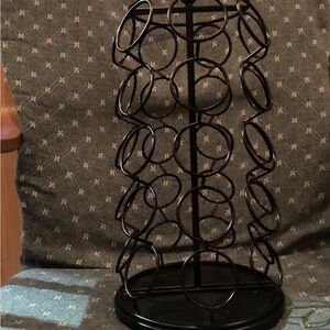 Black metal coffee pod carousel….holds 35 pods